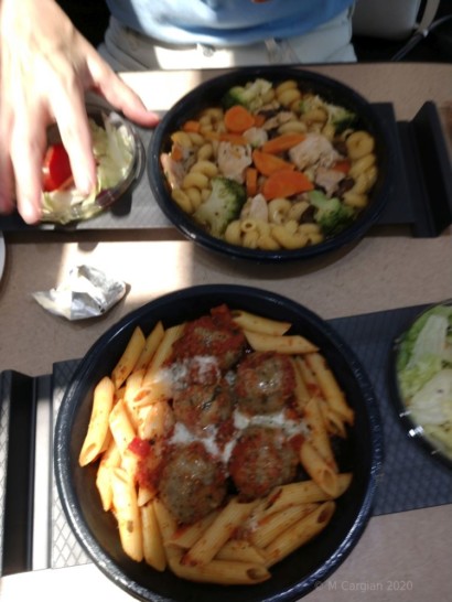 a plate of food on a table