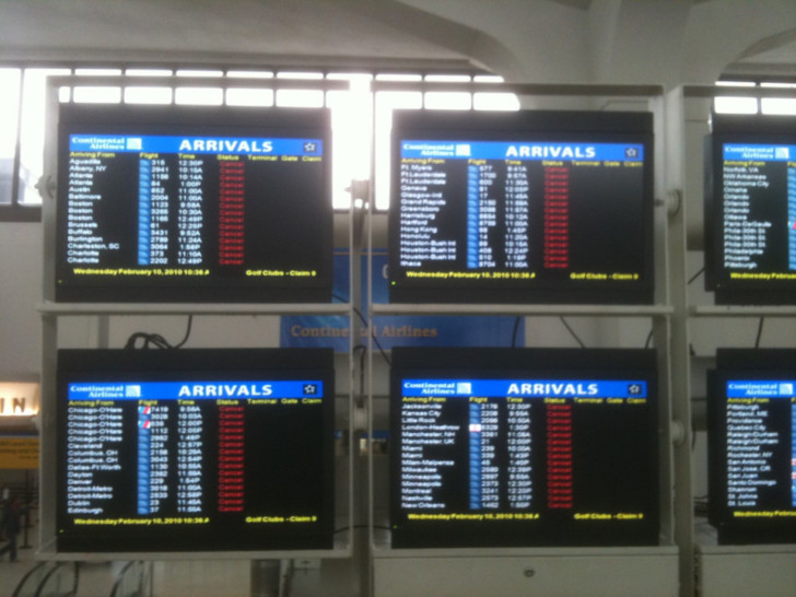 a group of screens with text and numbers