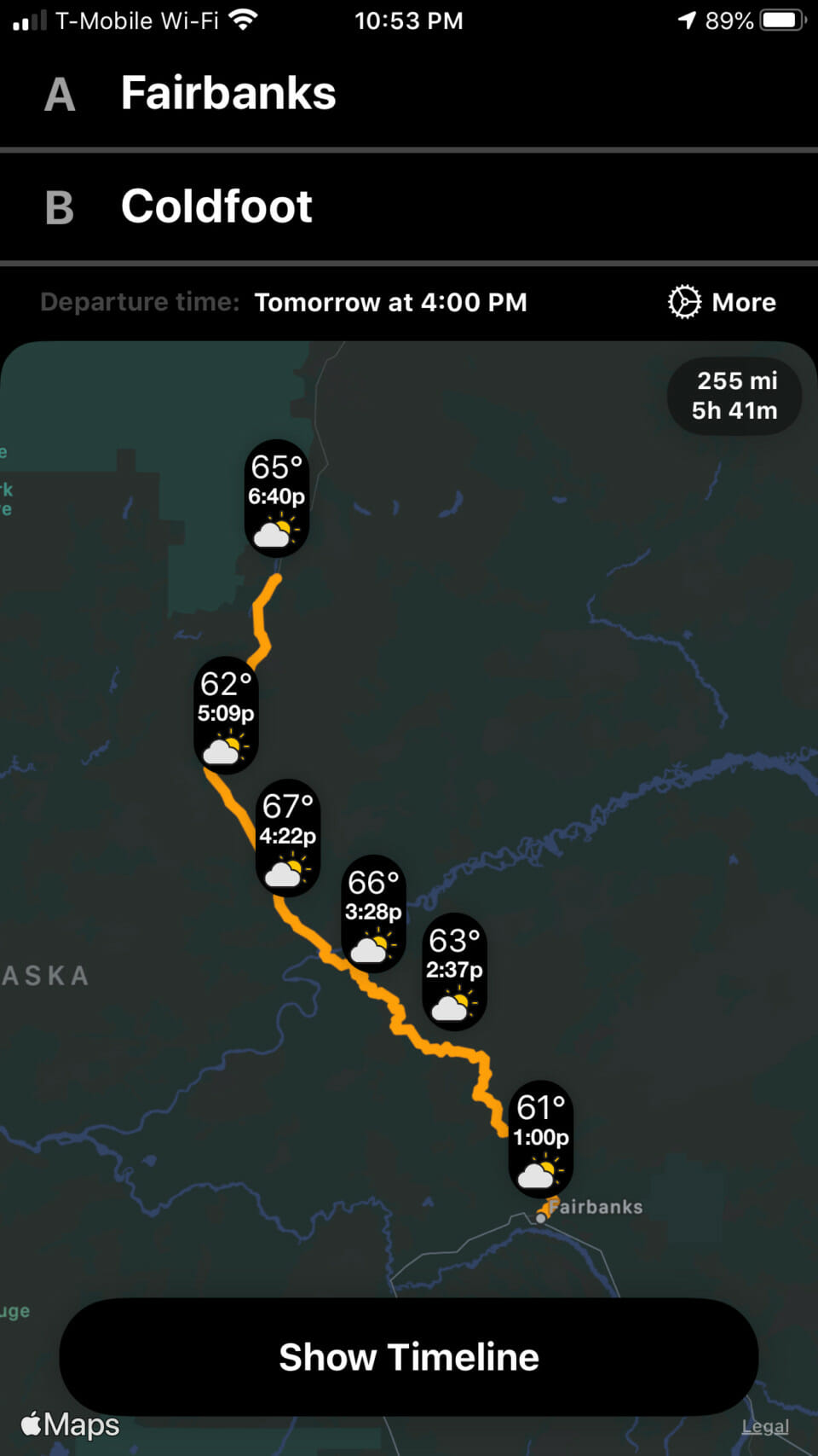 Fairbanks to Coldfoot