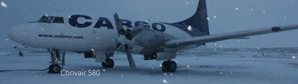 a plane on the snow