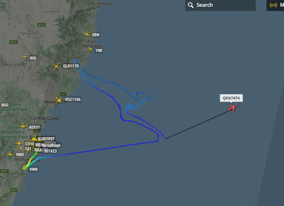 a map of a plane route