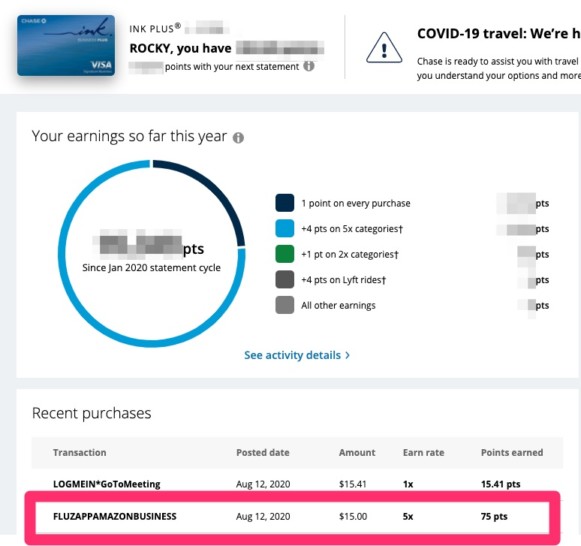 a screenshot of a credit card