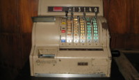 a cash register with numbers on it