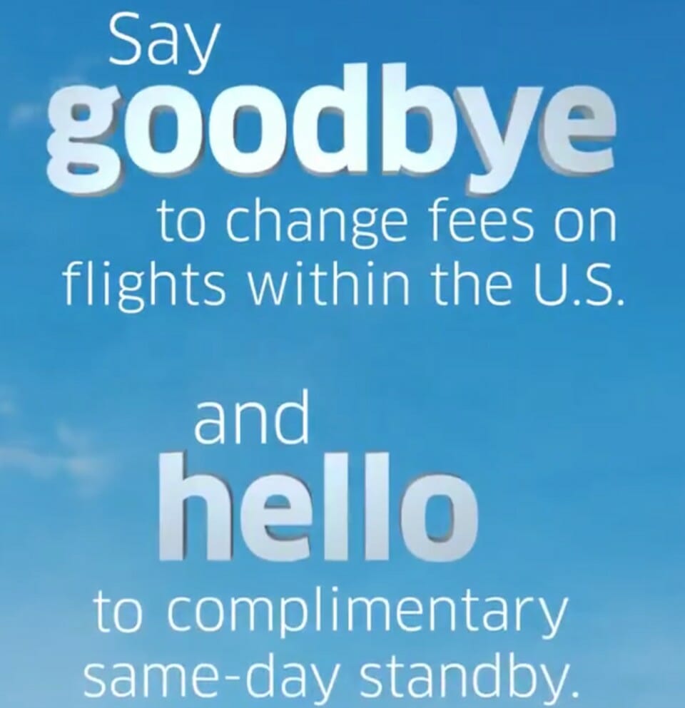 a blue sky with white text