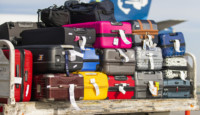 a cart full of luggage