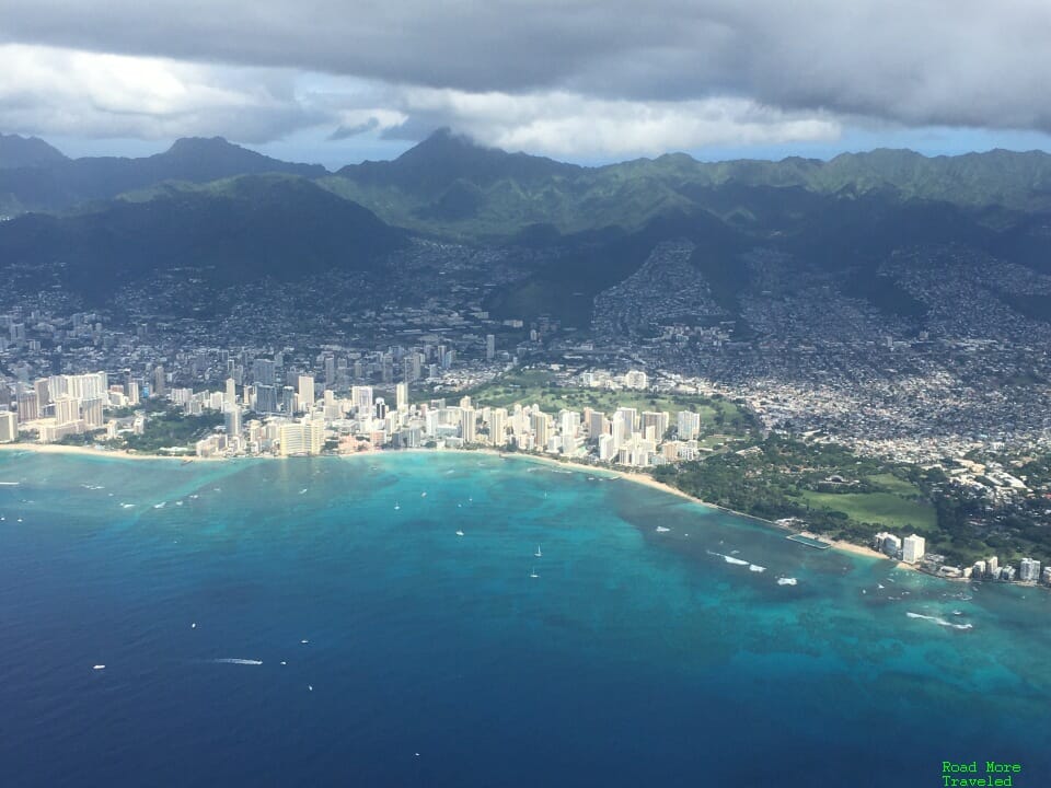 Aerial view of Waikiki