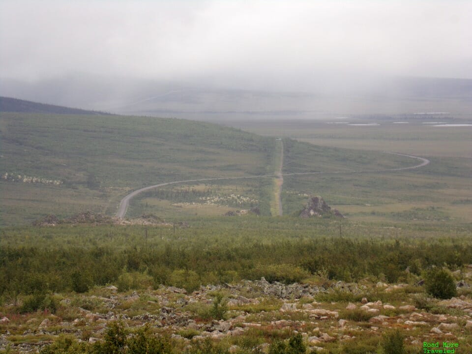 Dalton Highway and Alaska Pipeline from Finger Mountain