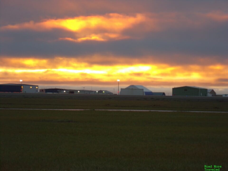 Midnight sunset, Deadhorse, Alaska