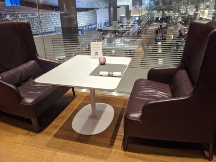 a table and chairs in a room