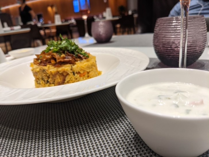 a plate of food on a table