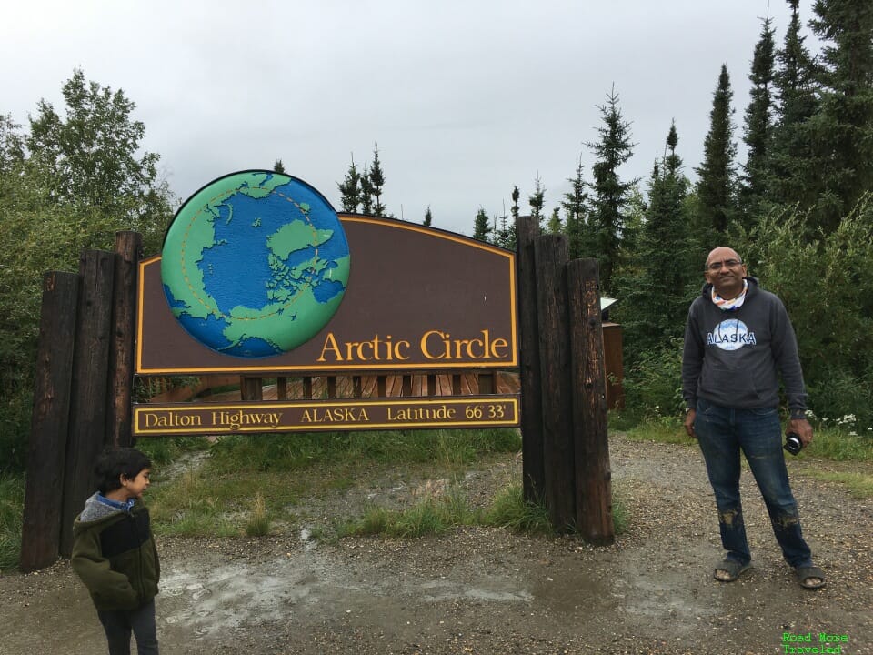 Arctic Circle sign, Alaska
