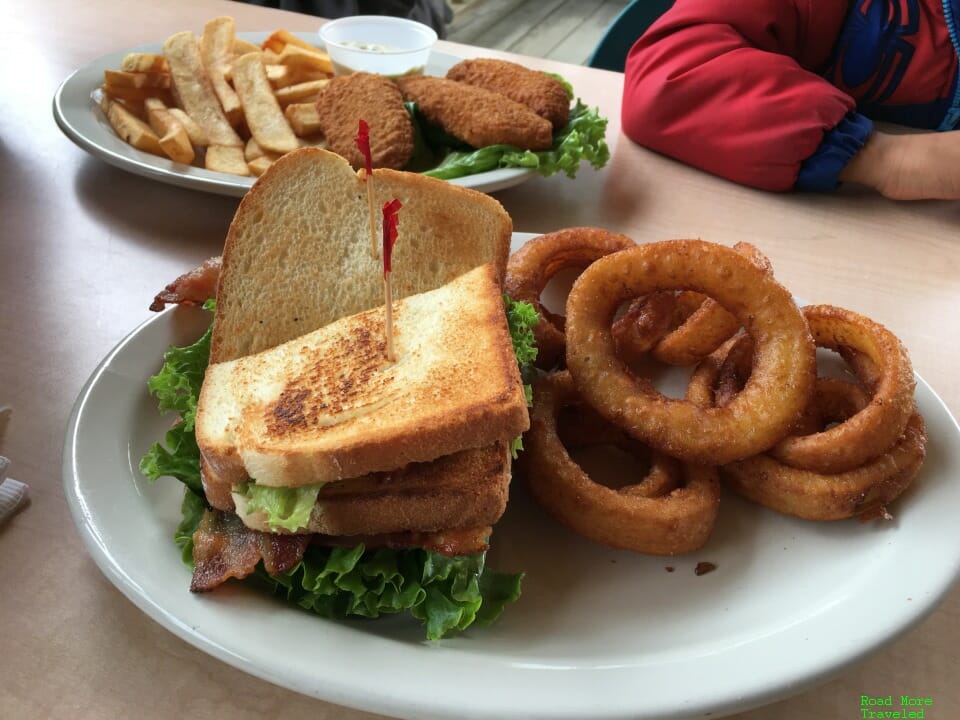 Coldfoot Camp BLT and onion rings