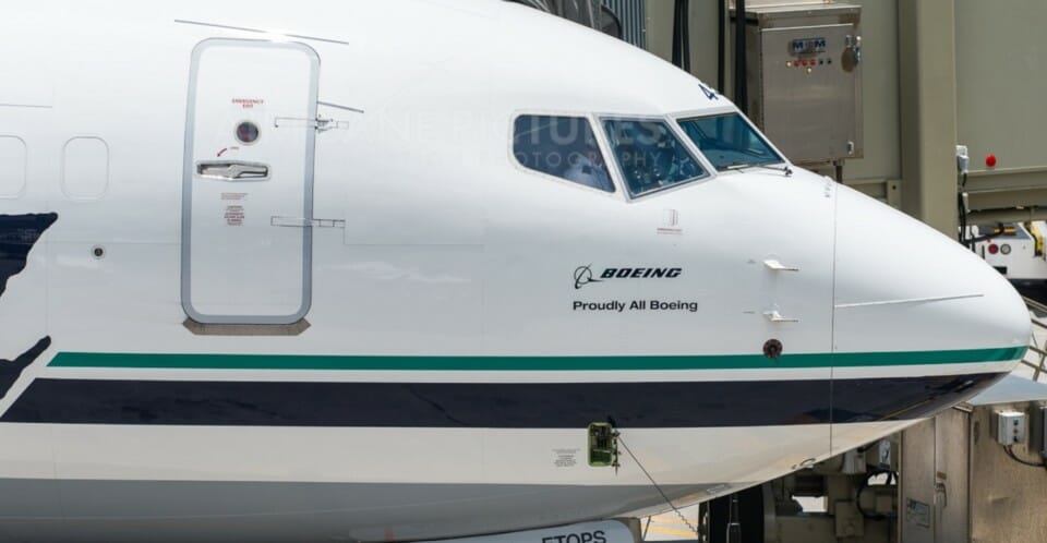 the front of a plane