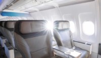 a seat in an airplane