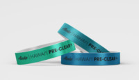 a group of blue and green wristbands