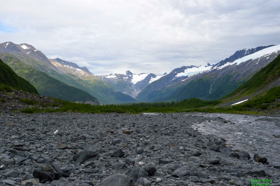 View of valley from end of Byron Glacier Trail