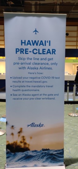 a sign in a airport