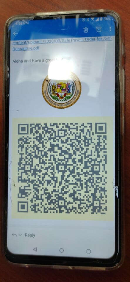 a qr code on a cell phone