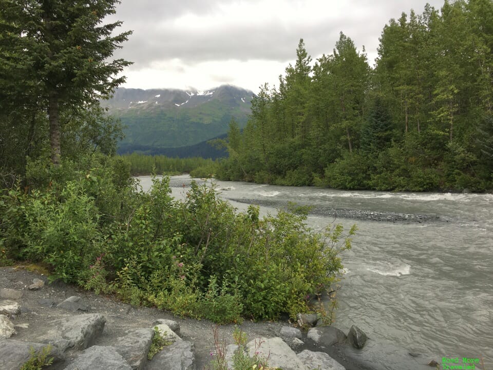 Rushing streams and mountains in Kenai Fjords National Park