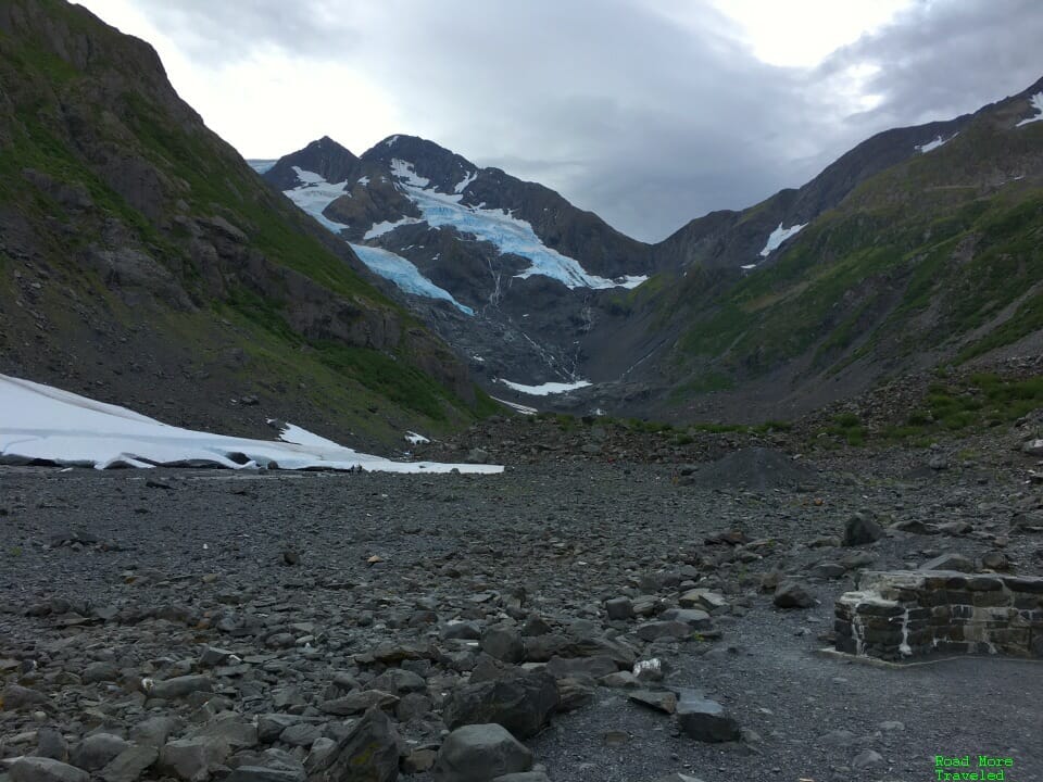 Glacier Hopping in Southern Alaska - end of Byron Glacier Trail