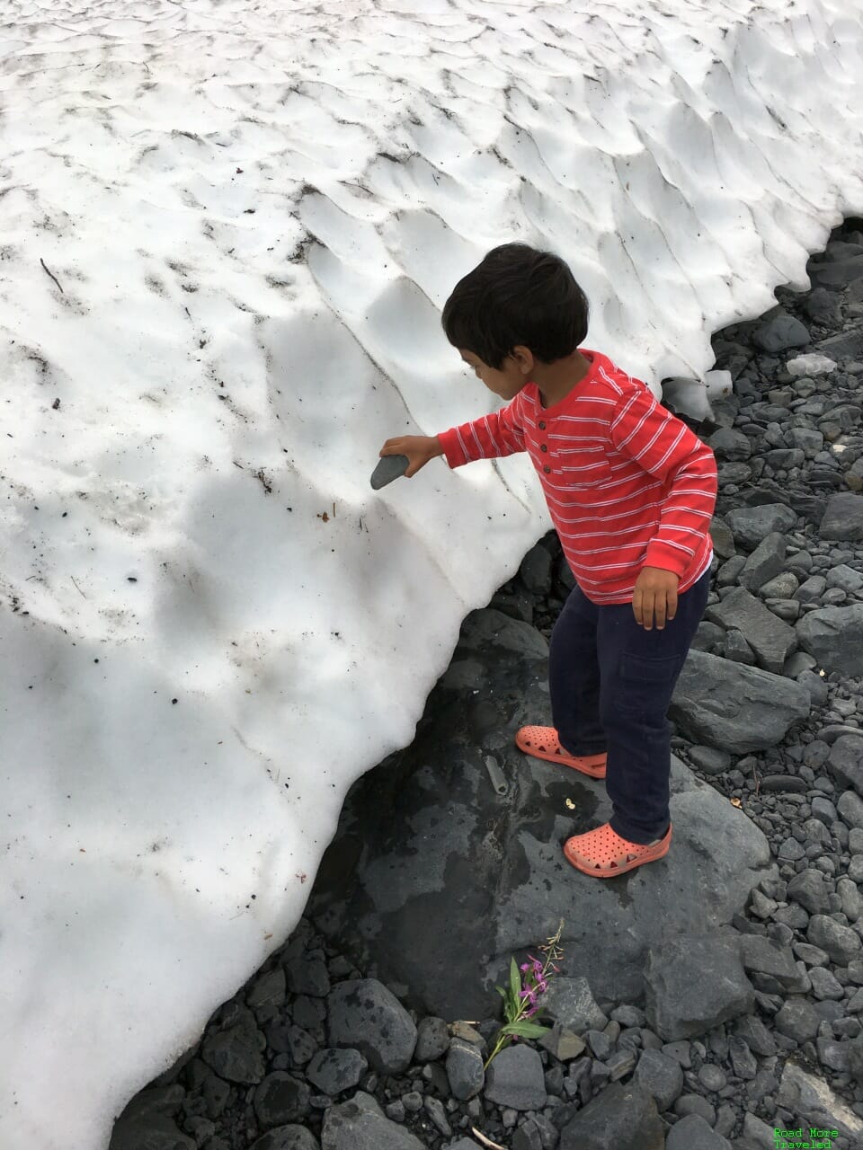 Glacier hopping in Southern Alaska - playing in the snow