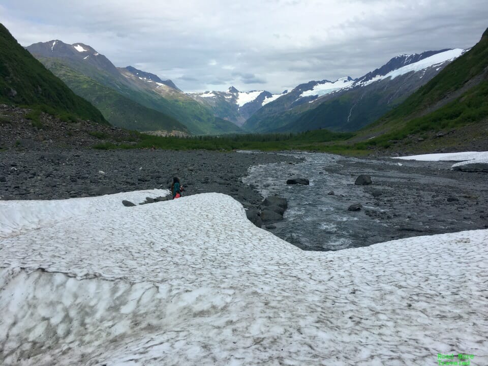 Glacier Hopping in Southern Alaska - valley view from toe of Byron Glacier