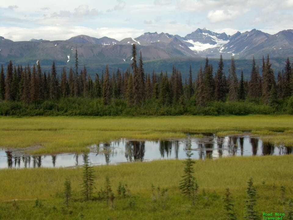 Alaska Railroad Denali Star Gold Star Class - view of Alaska Range