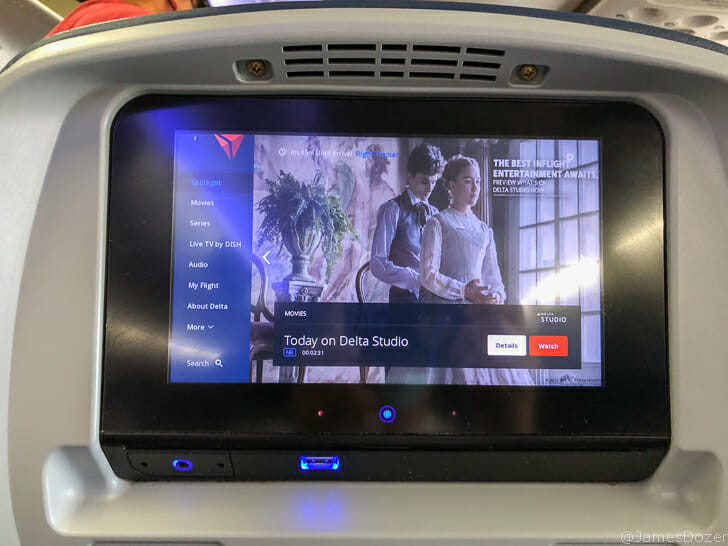 a screen on a vehicle
