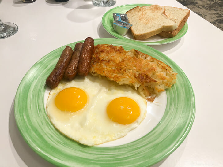 a plate of food on a table