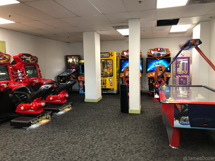a room with arcade games