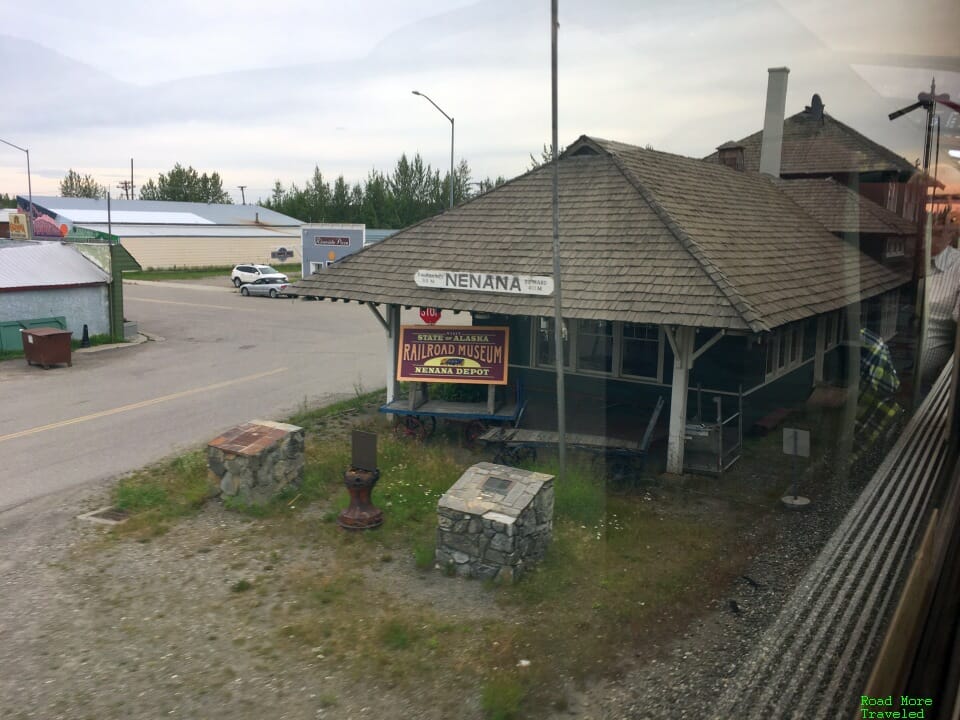 Alaska Railroad Denali Star Gold Star Class - stop in Nenana, Alaska