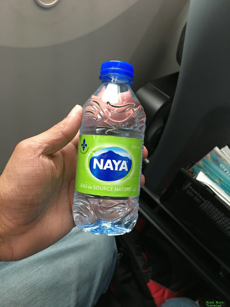 Air Canada B787-9 Premium Economy - bottled water
