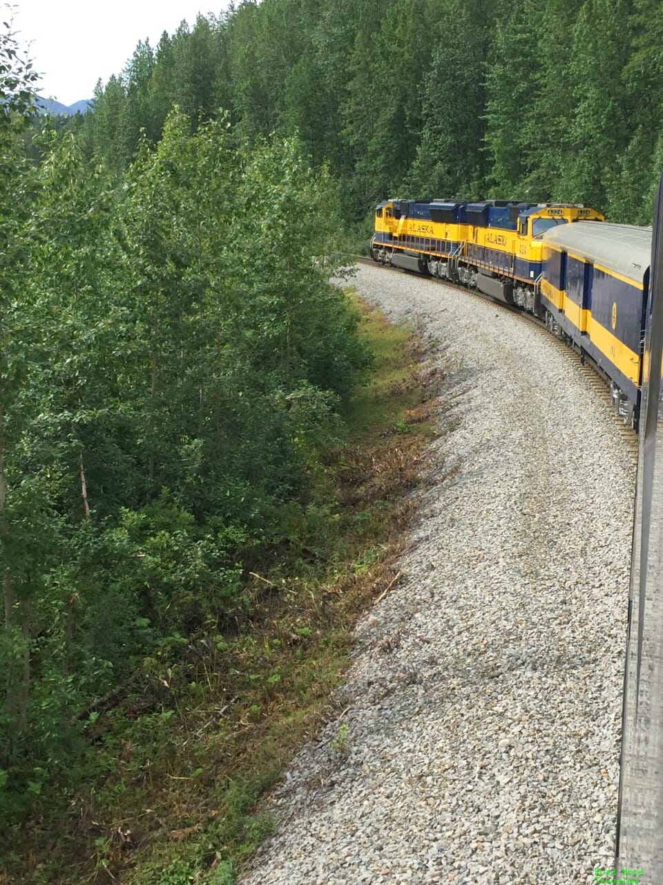 Denali Star leaving Hurricane Gulch