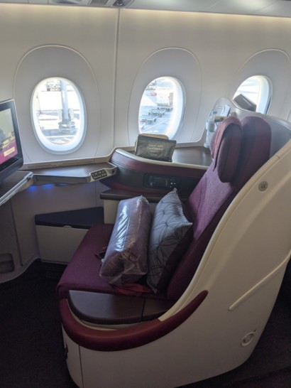a seat in a plane