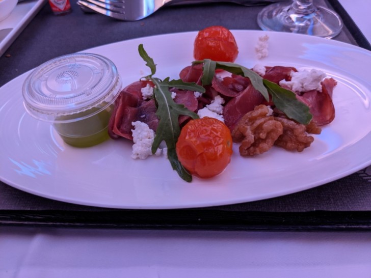 a plate of food on a table