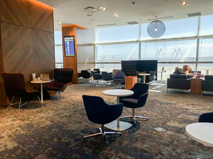 a room with chairs and tables