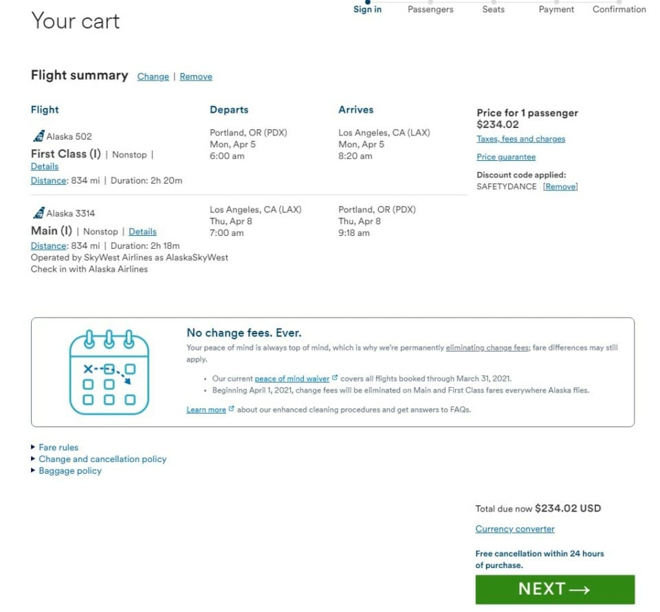 a screenshot of a flight ticket