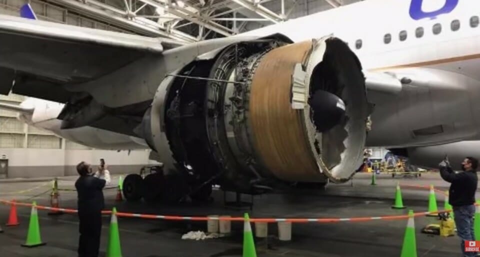 an engine of an airplane
