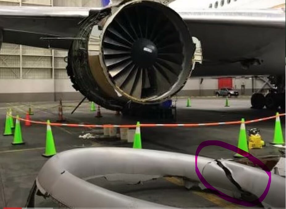 an engine of an airplane