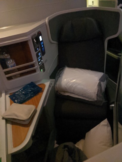 a seat in a plane