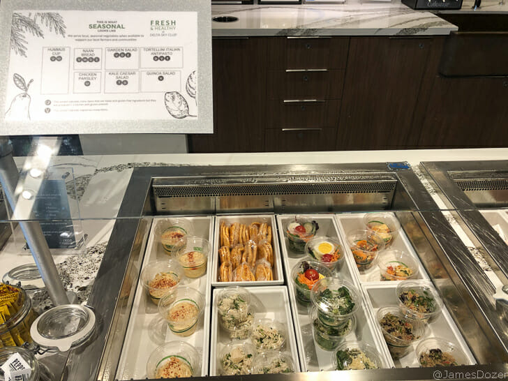 a tray of food in a counter