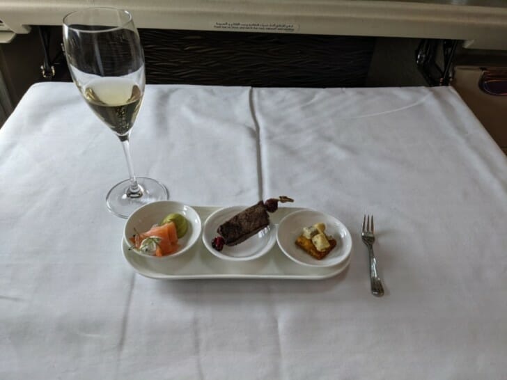 a plate of food on a table