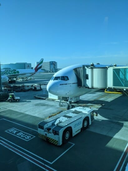 a plane at an airport