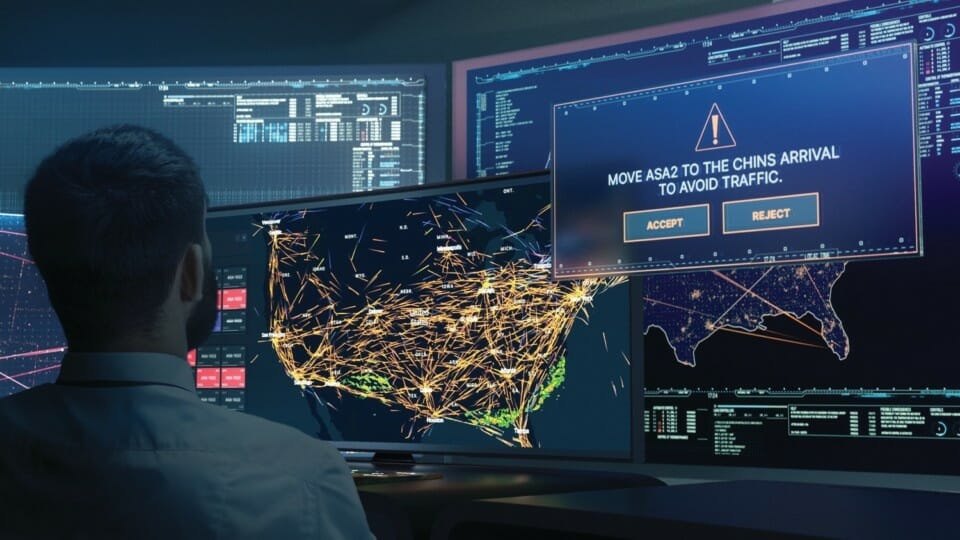 a man looking at a map on a computer screen