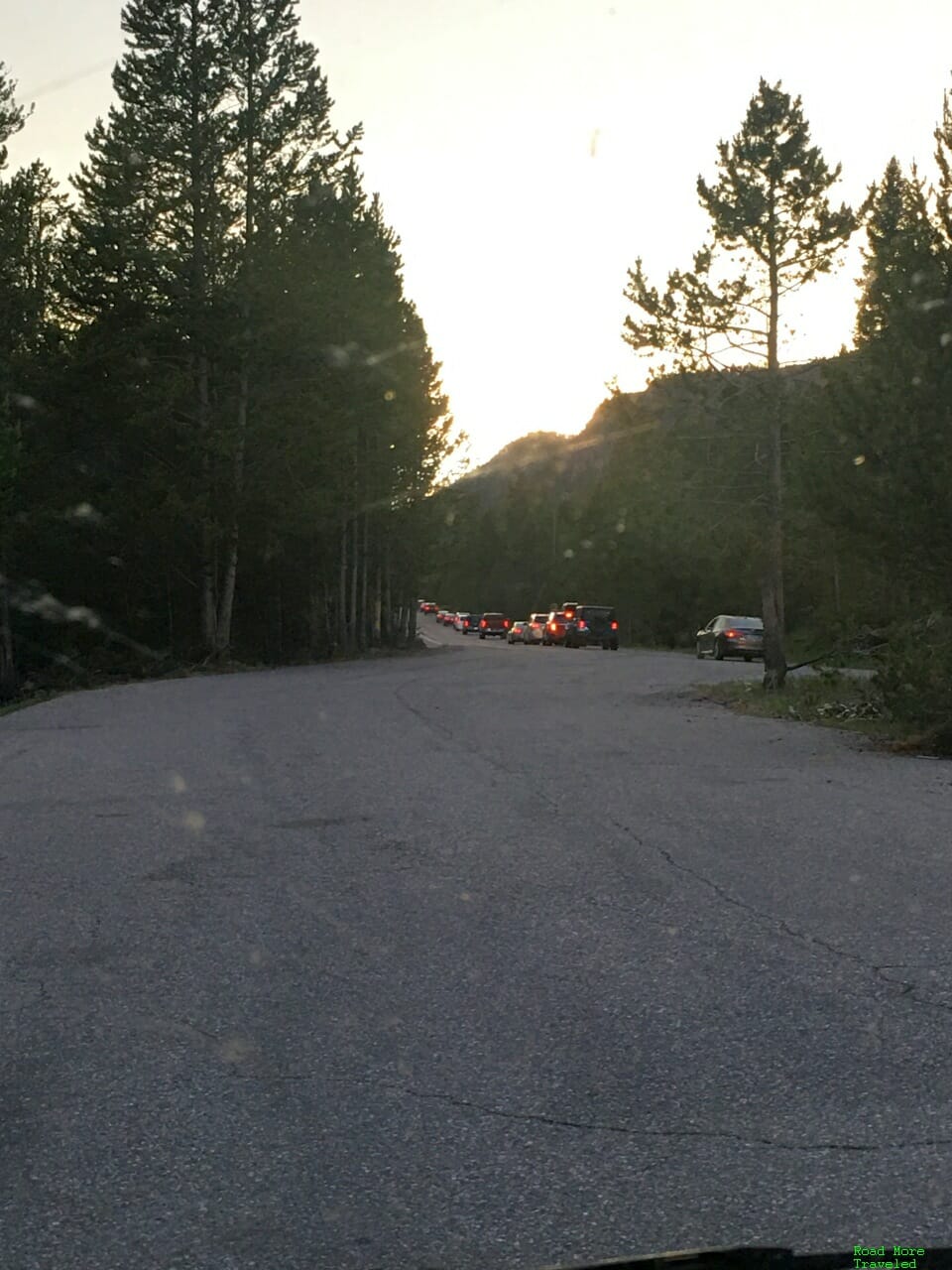 National Parks overcrowding - West Entrance Road traffic jam, Yellowstone