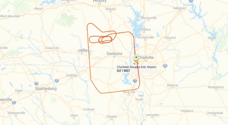 a map with a route
