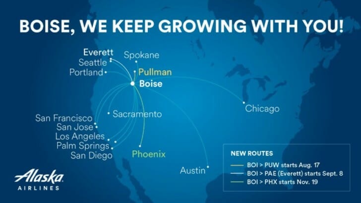 Alaska Airlines Expanding Boise Service To Include Chicago, Austin