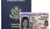 a woman's face on a passport
