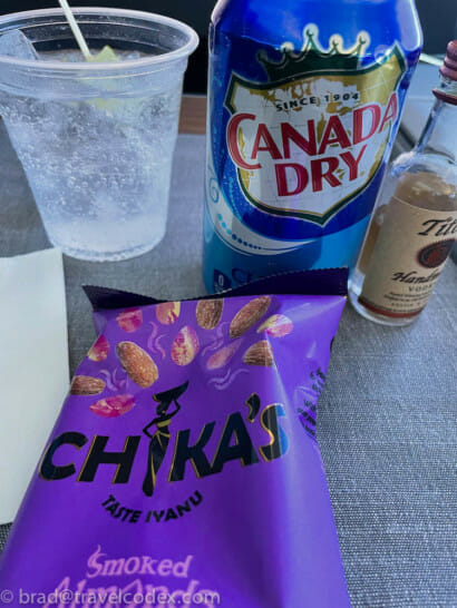 a can of food and a drink