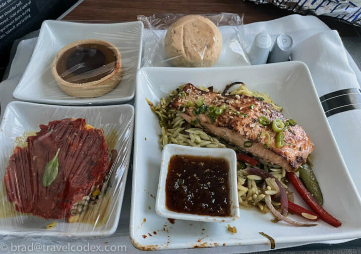 a plate of food on a table